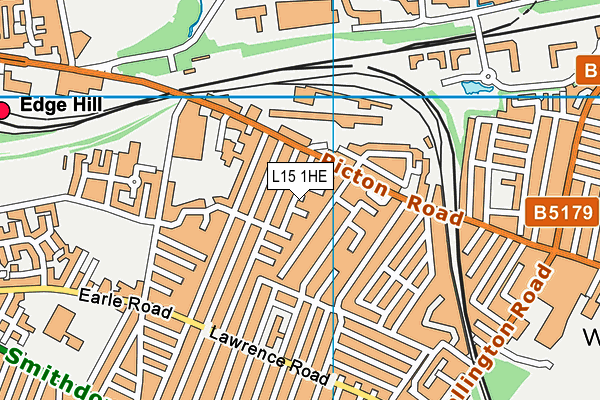 L15 1HE map - OS VectorMap District (Ordnance Survey)