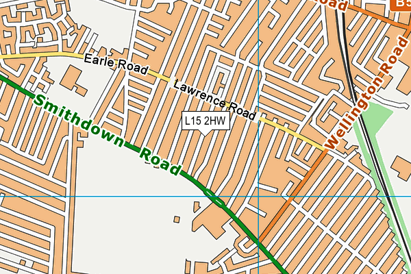 L15 2HW map - OS VectorMap District (Ordnance Survey)
