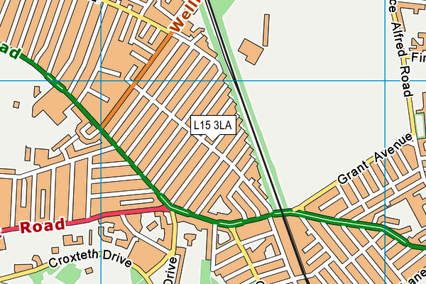 L15 3LA map - OS VectorMap District (Ordnance Survey)