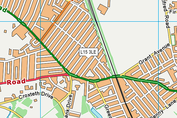 L15 3LE map - OS VectorMap District (Ordnance Survey)