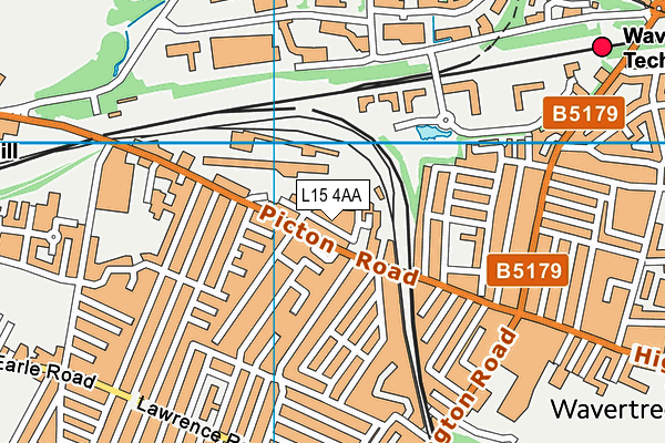 L15 4AA map - OS VectorMap District (Ordnance Survey)