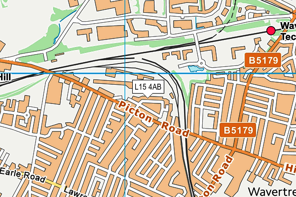 L15 4AB map - OS VectorMap District (Ordnance Survey)