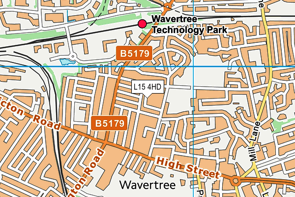 L15 4HD map - OS VectorMap District (Ordnance Survey)