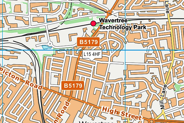 L15 4HF map - OS VectorMap District (Ordnance Survey)