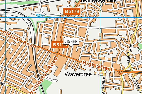 L15 4HN map - OS VectorMap District (Ordnance Survey)