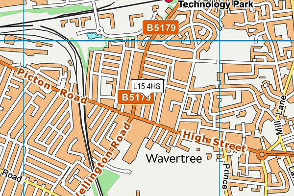 L15 4HS map - OS VectorMap District (Ordnance Survey)