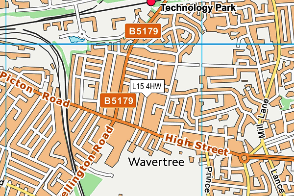 L15 4HW map - OS VectorMap District (Ordnance Survey)