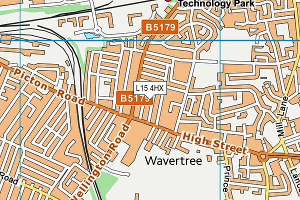 L15 4HX map - OS VectorMap District (Ordnance Survey)