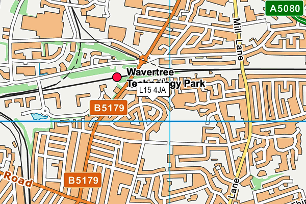 L15 4JA map - OS VectorMap District (Ordnance Survey)