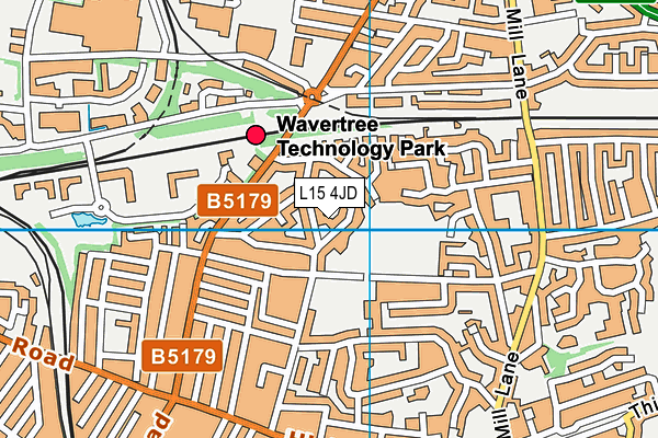 L15 4JD map - OS VectorMap District (Ordnance Survey)