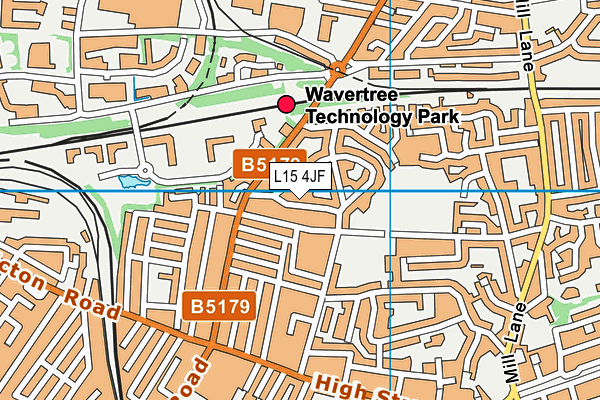 L15 4JF map - OS VectorMap District (Ordnance Survey)
