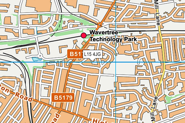L15 4JG map - OS VectorMap District (Ordnance Survey)