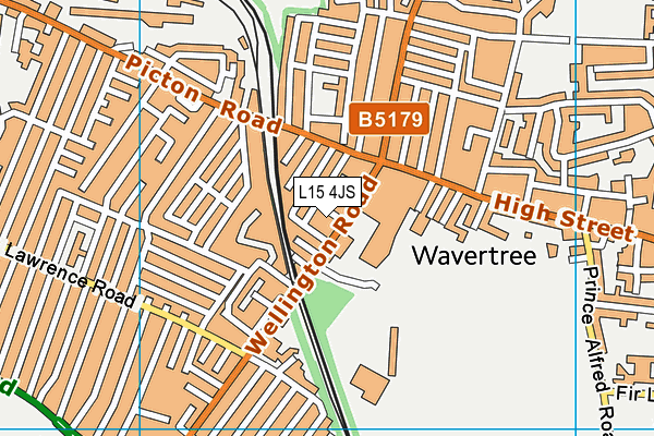 L15 4JS map - OS VectorMap District (Ordnance Survey)