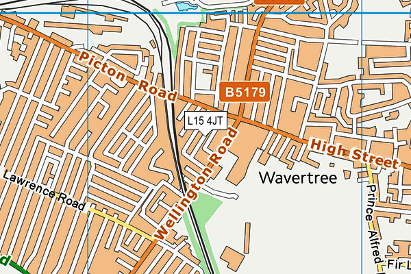 L15 4JT map - OS VectorMap District (Ordnance Survey)