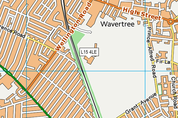 Liverpool Aquatics Centre map (L15 4LE) - OS VectorMap District (Ordnance Survey)
