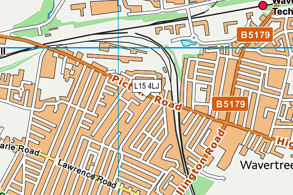 L15 4LJ map - OS VectorMap District (Ordnance Survey)