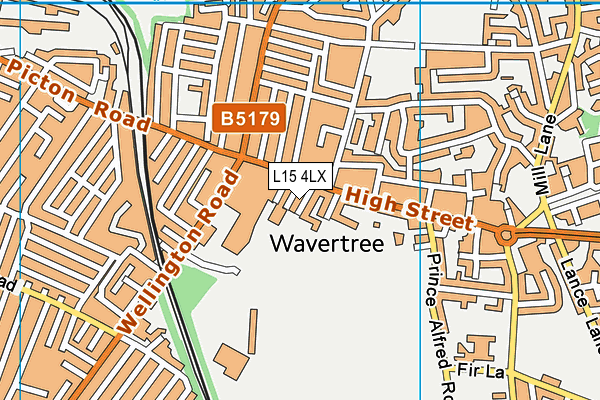 L15 4LX map - OS VectorMap District (Ordnance Survey)