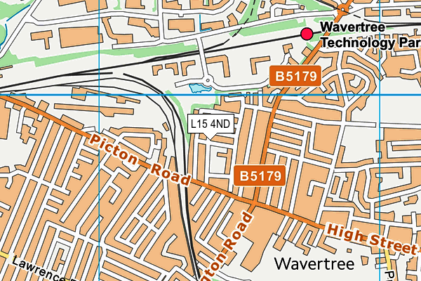 Heygreen Primary School map (L15 4ND) - OS VectorMap District (Ordnance Survey)