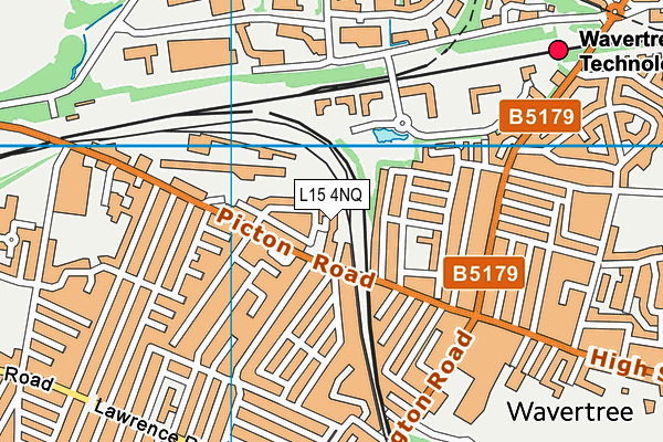 L15 4NQ map - OS VectorMap District (Ordnance Survey)