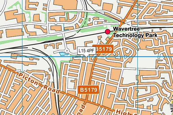 L15 4PF map - OS VectorMap District (Ordnance Survey)