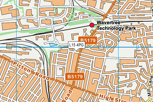 L15 4PG map - OS VectorMap District (Ordnance Survey)