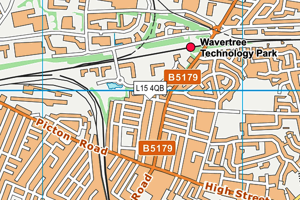 L15 4QB map - OS VectorMap District (Ordnance Survey)