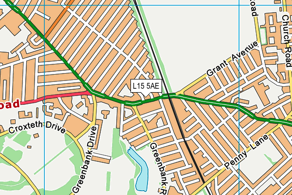 L15 5AE map - OS VectorMap District (Ordnance Survey)