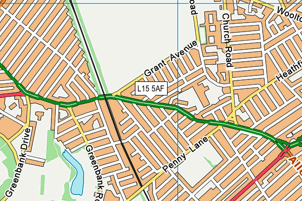 L15 5AF map - OS VectorMap District (Ordnance Survey)