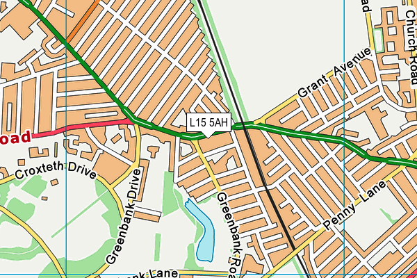 L15 5AH map - OS VectorMap District (Ordnance Survey)