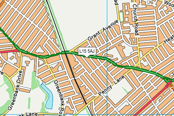 L15 5AJ map - OS VectorMap District (Ordnance Survey)
