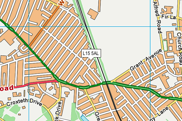 L15 5AL map - OS VectorMap District (Ordnance Survey)