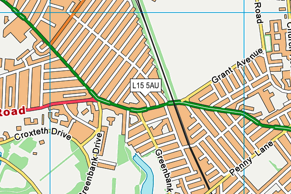 L15 5AU map - OS VectorMap District (Ordnance Survey)