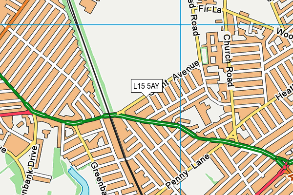 L15 5AY map - OS VectorMap District (Ordnance Survey)