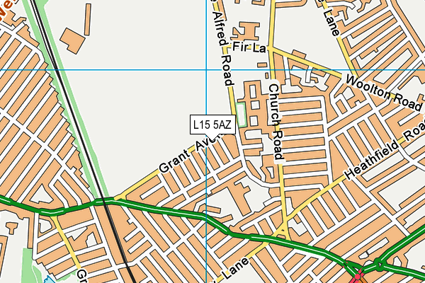 L15 5AZ map - OS VectorMap District (Ordnance Survey)