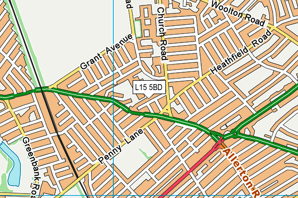 L15 5BD map - OS VectorMap District (Ordnance Survey)