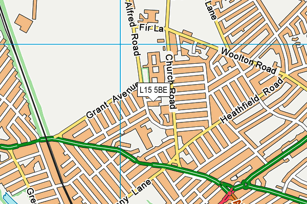 L15 5BE map - OS VectorMap District (Ordnance Survey)