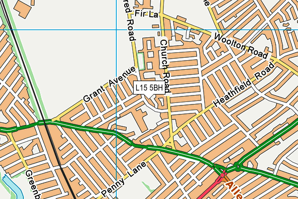 L15 5BH map - OS VectorMap District (Ordnance Survey)