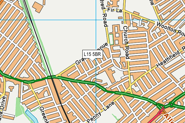 L15 5BR map - OS VectorMap District (Ordnance Survey)