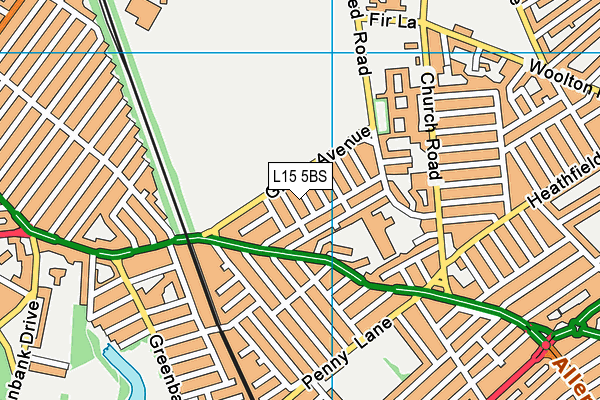 L15 5BS map - OS VectorMap District (Ordnance Survey)