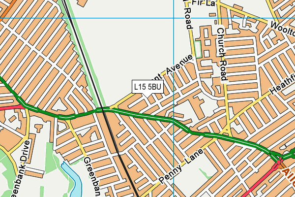 L15 5BU map - OS VectorMap District (Ordnance Survey)