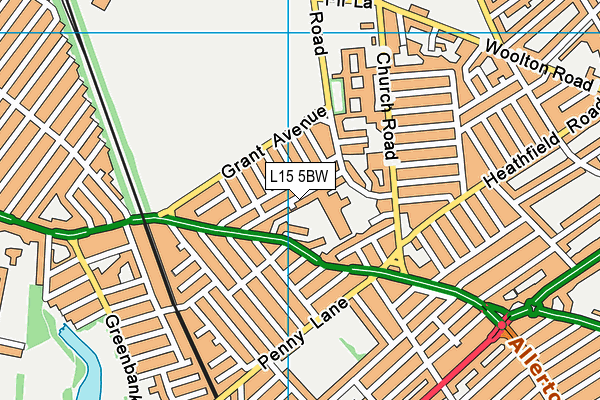 L15 5BW map - OS VectorMap District (Ordnance Survey)