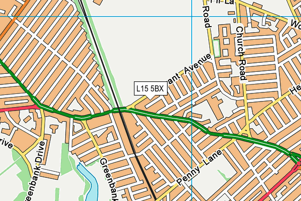 L15 5BX map - OS VectorMap District (Ordnance Survey)