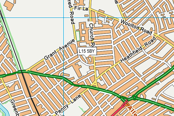 L15 5BY map - OS VectorMap District (Ordnance Survey)