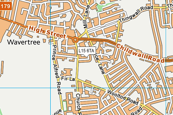 L15 6TA map - OS VectorMap District (Ordnance Survey)