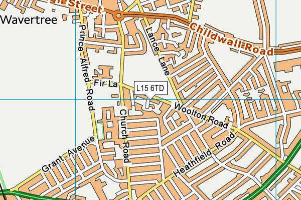L15 6TD map - OS VectorMap District (Ordnance Survey)
