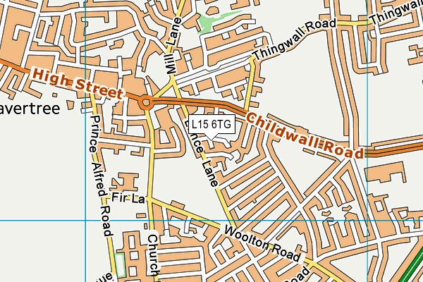 L15 6TG map - OS VectorMap District (Ordnance Survey)