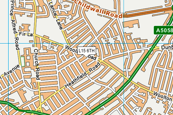 L15 6TH map - OS VectorMap District (Ordnance Survey)