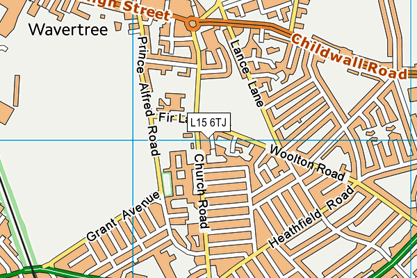 L15 6TJ map - OS VectorMap District (Ordnance Survey)