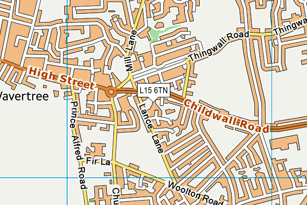 L15 6TN map - OS VectorMap District (Ordnance Survey)