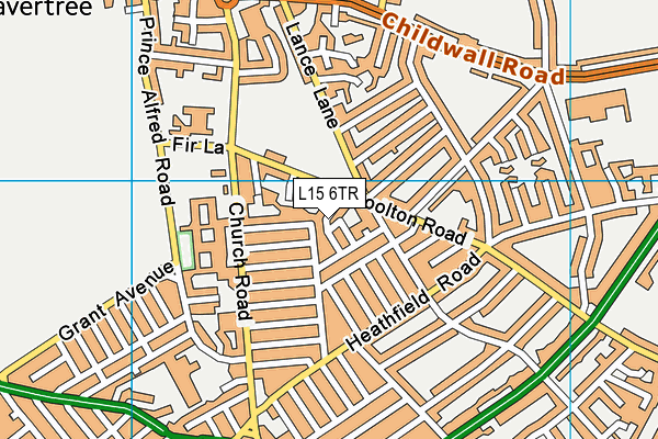 L15 6TR map - OS VectorMap District (Ordnance Survey)